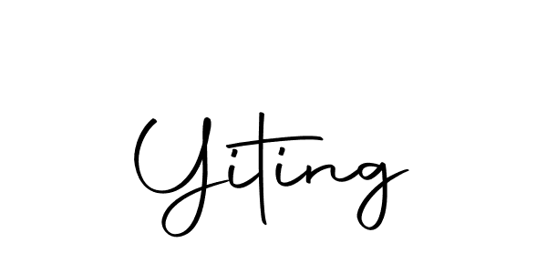 You should practise on your own different ways (Autography-DOLnW) to write your name (Yiting) in signature. don't let someone else do it for you. Yiting signature style 10 images and pictures png