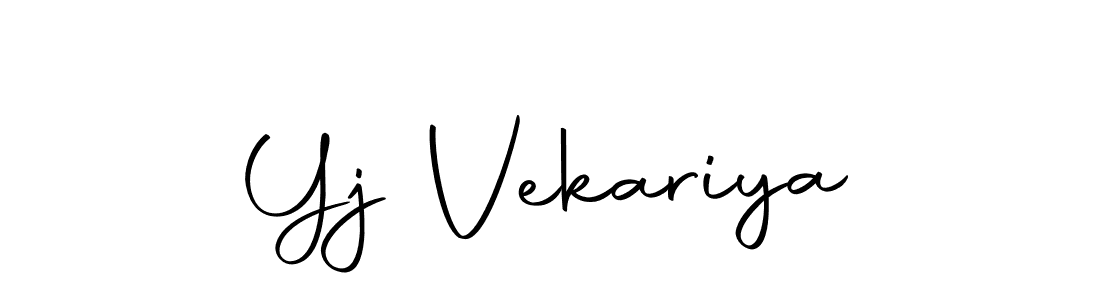 Use a signature maker to create a handwritten signature online. With this signature software, you can design (Autography-DOLnW) your own signature for name Yj Vekariya. Yj Vekariya signature style 10 images and pictures png