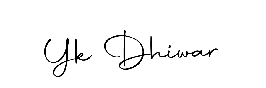Also we have Yk Dhiwar name is the best signature style. Create professional handwritten signature collection using Autography-DOLnW autograph style. Yk Dhiwar signature style 10 images and pictures png