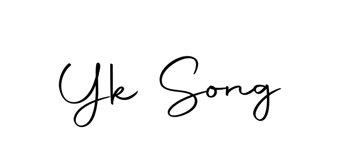 Similarly Autography-DOLnW is the best handwritten signature design. Signature creator online .You can use it as an online autograph creator for name Yk Song. Yk Song signature style 10 images and pictures png