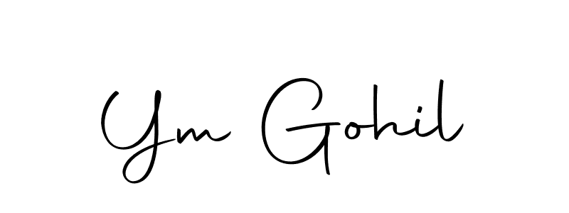 if you are searching for the best signature style for your name Ym Gohil. so please give up your signature search. here we have designed multiple signature styles  using Autography-DOLnW. Ym Gohil signature style 10 images and pictures png