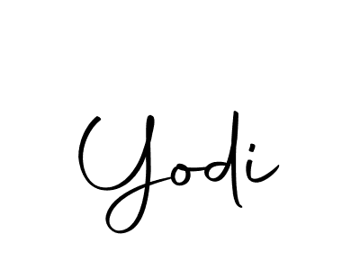 Yodi stylish signature style. Best Handwritten Sign (Autography-DOLnW) for my name. Handwritten Signature Collection Ideas for my name Yodi. Yodi signature style 10 images and pictures png