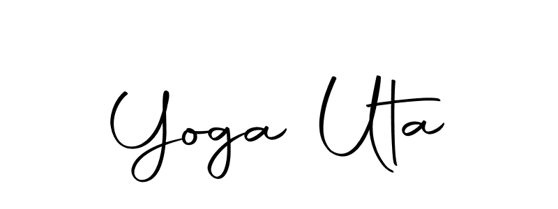 How to make Yoga Uta name signature. Use Autography-DOLnW style for creating short signs online. This is the latest handwritten sign. Yoga Uta signature style 10 images and pictures png