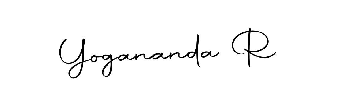 How to make Yogananda R name signature. Use Autography-DOLnW style for creating short signs online. This is the latest handwritten sign. Yogananda R signature style 10 images and pictures png