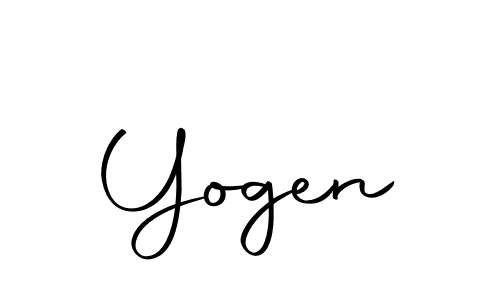 Use a signature maker to create a handwritten signature online. With this signature software, you can design (Autography-DOLnW) your own signature for name Yogen. Yogen signature style 10 images and pictures png