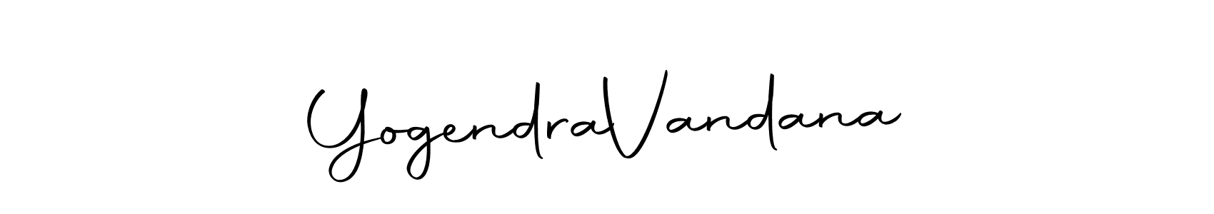 Make a beautiful signature design for name Yogendra  Vandana. With this signature (Autography-DOLnW) style, you can create a handwritten signature for free. Yogendra  Vandana signature style 10 images and pictures png