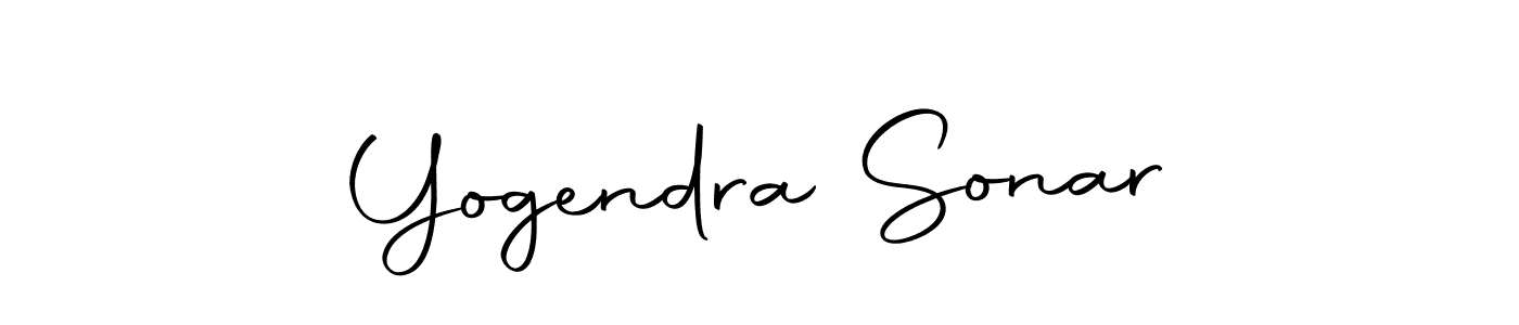 How to make Yogendra Sonar name signature. Use Autography-DOLnW style for creating short signs online. This is the latest handwritten sign. Yogendra Sonar signature style 10 images and pictures png