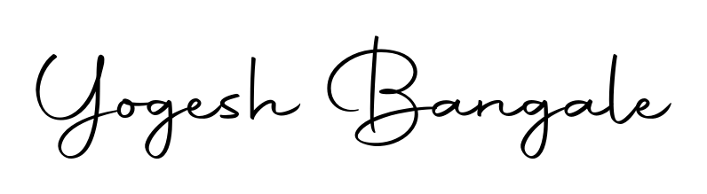 Transform the name Yogesh Bangale into a signature masterpiece using Autography-DOLnW font. Ideal for photographers, artists, and creators looking for watermarks. Yogesh Bangale signature style 10 images and pictures png