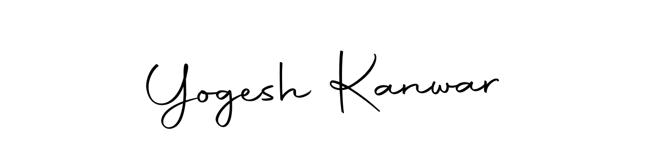 How to make Yogesh Kanwar name signature. Use Autography-DOLnW style for creating short signs online. This is the latest handwritten sign. Yogesh Kanwar signature style 10 images and pictures png