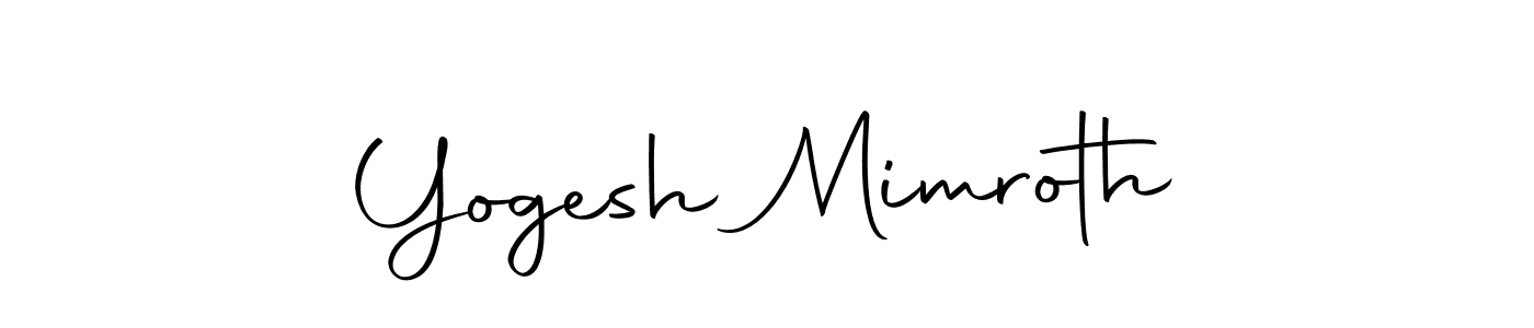 How to make Yogesh Mimroth name signature. Use Autography-DOLnW style for creating short signs online. This is the latest handwritten sign. Yogesh Mimroth signature style 10 images and pictures png