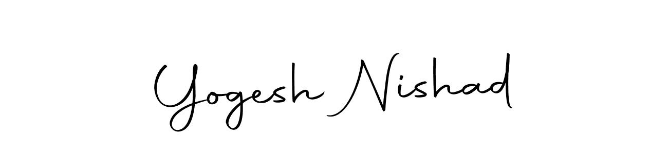 How to make Yogesh Nishad name signature. Use Autography-DOLnW style for creating short signs online. This is the latest handwritten sign. Yogesh Nishad signature style 10 images and pictures png