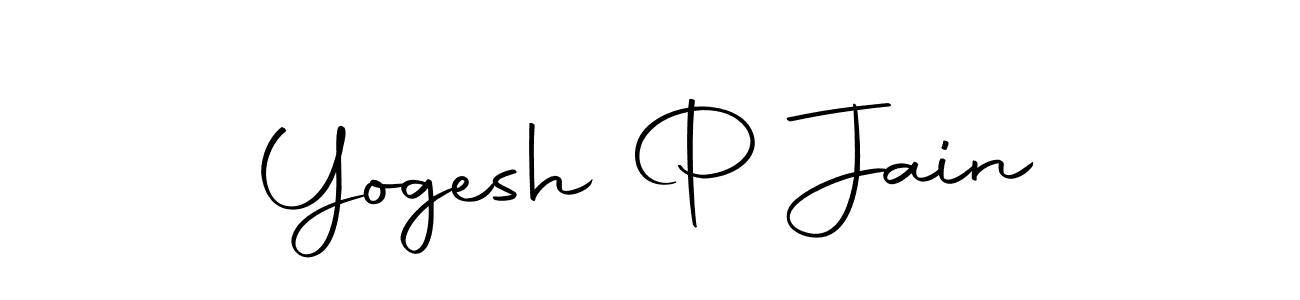 How to make Yogesh P Jain name signature. Use Autography-DOLnW style for creating short signs online. This is the latest handwritten sign. Yogesh P Jain signature style 10 images and pictures png