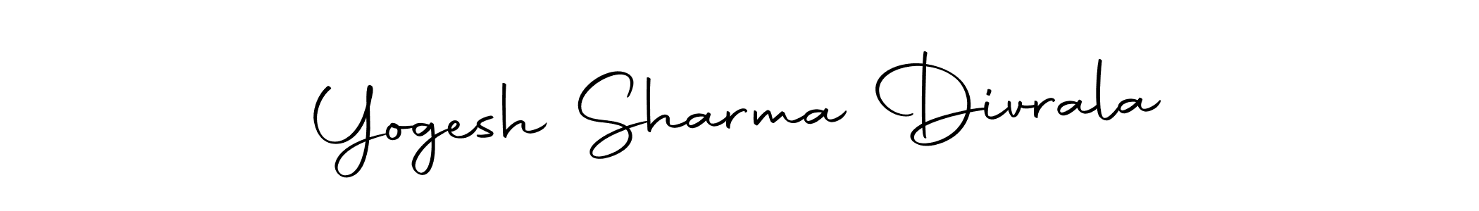 How to make Yogesh Sharma Divrala name signature. Use Autography-DOLnW style for creating short signs online. This is the latest handwritten sign. Yogesh Sharma Divrala signature style 10 images and pictures png