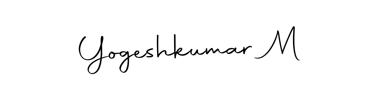 Create a beautiful signature design for name Yogeshkumar M. With this signature (Autography-DOLnW) fonts, you can make a handwritten signature for free. Yogeshkumar M signature style 10 images and pictures png