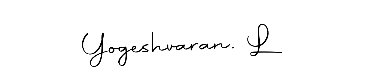 Design your own signature with our free online signature maker. With this signature software, you can create a handwritten (Autography-DOLnW) signature for name Yogeshvaran. L. Yogeshvaran. L signature style 10 images and pictures png