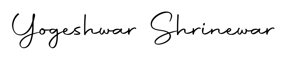 The Autography-DOLnW font transforms the name Yogeshwar Shrinewar into an executive sign with sharp precision and distinguished character. Yogeshwar Shrinewar signature style 10 images and pictures png