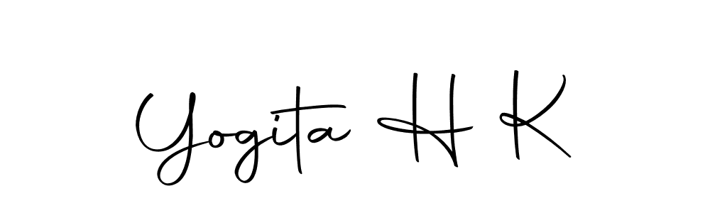 Design your own signature with our free online signature maker. With this signature software, you can create a handwritten (Autography-DOLnW) signature for name Yogita H K. Yogita H K signature style 10 images and pictures png