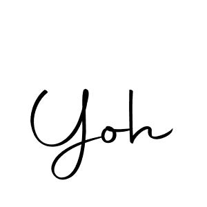 You should practise on your own different ways (Autography-DOLnW) to write your name (Yoh) in signature. don't let someone else do it for you. Yoh signature style 10 images and pictures png