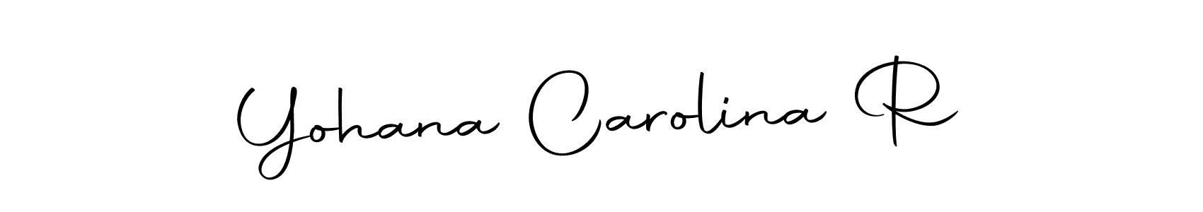 The best way (Autography-DOLnW) to make a short signature is to pick only two or three words in your name. The name Yohana Carolina R include a total of six letters. For converting this name. Yohana Carolina R signature style 10 images and pictures png