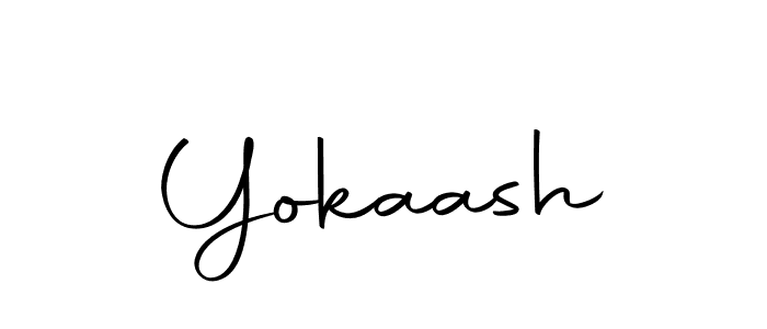 Use a signature maker to create a handwritten signature online. With this signature software, you can design (Autography-DOLnW) your own signature for name Yokaash. Yokaash signature style 10 images and pictures png