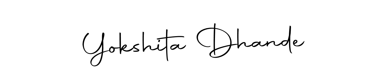 Make a beautiful signature design for name Yokshita Dhande. Use this online signature maker to create a handwritten signature for free. Yokshita Dhande signature style 10 images and pictures png