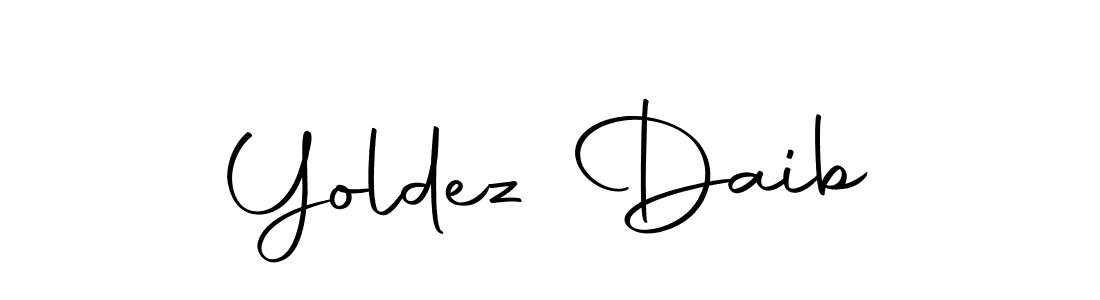 Yoldez Daib stylish signature style. Best Handwritten Sign (Autography-DOLnW) for my name. Handwritten Signature Collection Ideas for my name Yoldez Daib. Yoldez Daib signature style 10 images and pictures png