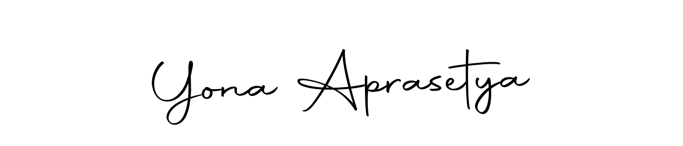 Design your own signature with our free online signature maker. With this signature software, you can create a handwritten (Autography-DOLnW) signature for name Yona Aprasetya. Yona Aprasetya signature style 10 images and pictures png