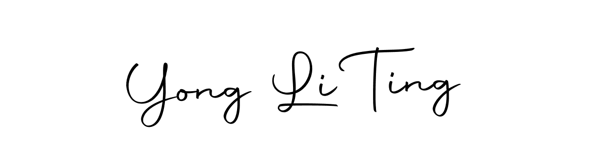 You should practise on your own different ways (Autography-DOLnW) to write your name (Yong Li Ting) in signature. don't let someone else do it for you. Yong Li Ting signature style 10 images and pictures png