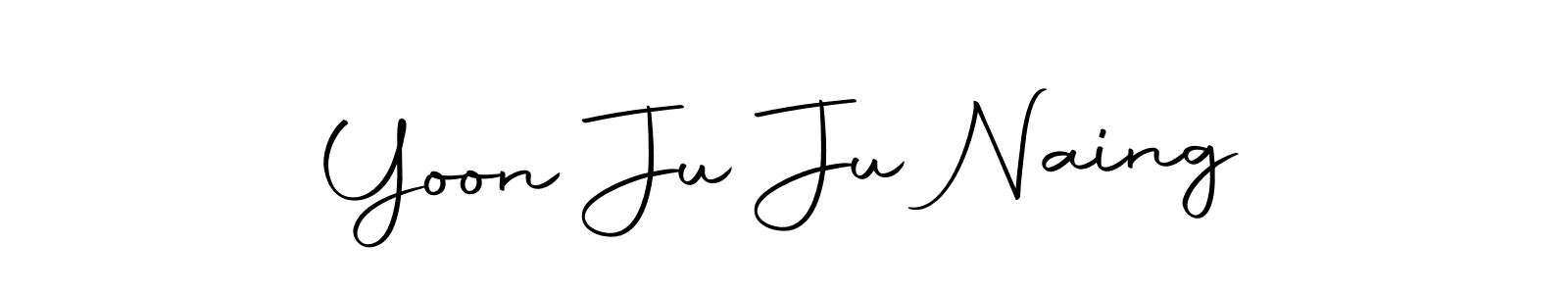 Also You can easily find your signature by using the search form. We will create Yoon Ju Ju Naing name handwritten signature images for you free of cost using Autography-DOLnW sign style. Yoon Ju Ju Naing signature style 10 images and pictures png