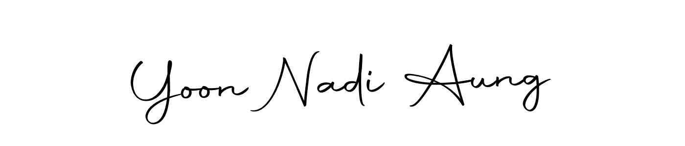 Design your own signature with our free online signature maker. With this signature software, you can create a handwritten (Autography-DOLnW) signature for name Yoon Nadi Aung. Yoon Nadi Aung signature style 10 images and pictures png