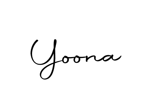 Use a signature maker to create a handwritten signature online. With this signature software, you can design (Autography-DOLnW) your own signature for name Yoona. Yoona signature style 10 images and pictures png