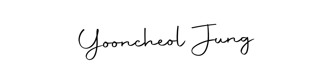 Use a signature maker to create a handwritten signature online. With this signature software, you can design (Autography-DOLnW) your own signature for name Yooncheol Jung. Yooncheol Jung signature style 10 images and pictures png