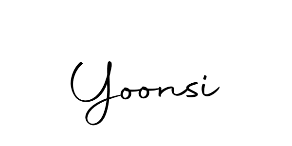 You should practise on your own different ways (Autography-DOLnW) to write your name (Yoonsi) in signature. don't let someone else do it for you. Yoonsi signature style 10 images and pictures png