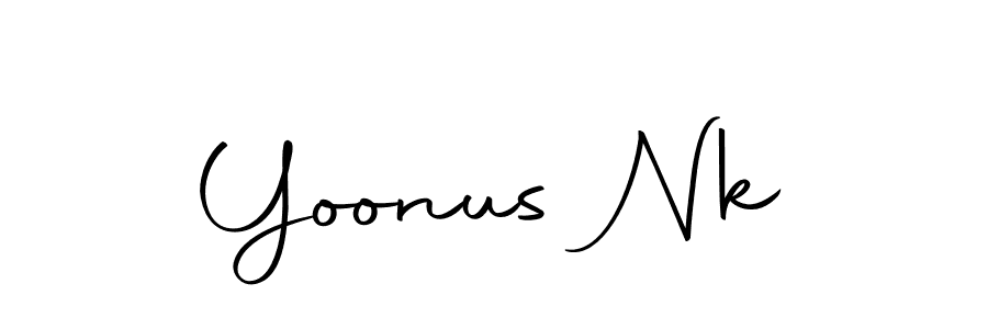 Make a beautiful signature design for name Yoonus Nk. Use this online signature maker to create a handwritten signature for free. Yoonus Nk signature style 10 images and pictures png