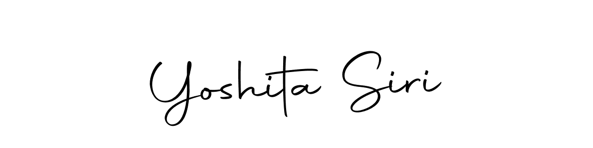 The best way (Autography-DOLnW) to make a short signature is to pick only two or three words in your name. The name Yoshita Siri include a total of six letters. For converting this name. Yoshita Siri signature style 10 images and pictures png