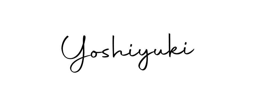 Create a beautiful signature design for name Yoshiyuki. With this signature (Autography-DOLnW) fonts, you can make a handwritten signature for free. Yoshiyuki signature style 10 images and pictures png