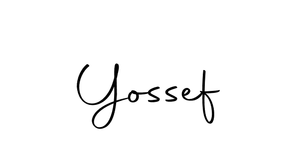 Design your own signature with our free online signature maker. With this signature software, you can create a handwritten (Autography-DOLnW) signature for name Yossef. Yossef signature style 10 images and pictures png