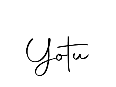 Similarly Autography-DOLnW is the best handwritten signature design. Signature creator online .You can use it as an online autograph creator for name Yotu. Yotu signature style 10 images and pictures png