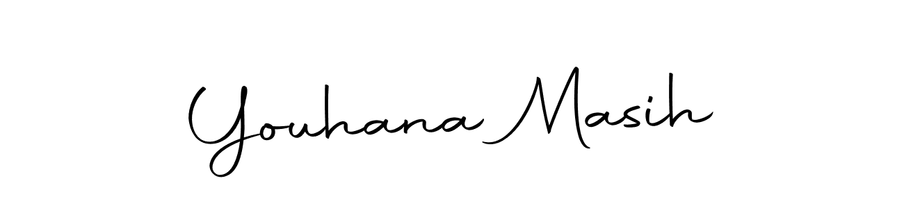 Create a beautiful signature design for name Youhana Masih. With this signature (Autography-DOLnW) fonts, you can make a handwritten signature for free. Youhana Masih signature style 10 images and pictures png