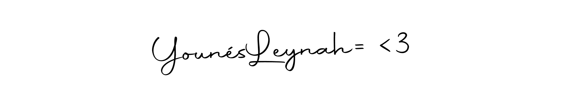 Make a beautiful signature design for name Younés  Leynah= <3. With this signature (Autography-DOLnW) style, you can create a handwritten signature for free. Younés  Leynah= <3 signature style 10 images and pictures png