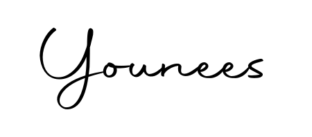 A stylish, flowing autograph style designed for name Younees using Autography-DOLnW typography. Perfect for digital creative projects. Younees signature style 10 images and pictures png