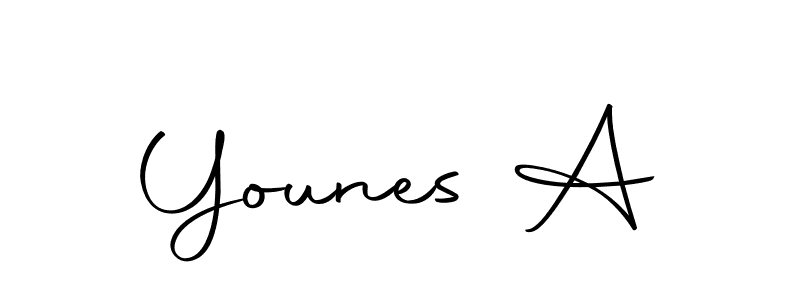 Use a signature maker to create a handwritten signature online. With this signature software, you can design (Autography-DOLnW) your own signature for name Younes A. Younes A signature style 10 images and pictures png