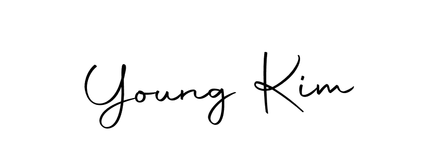 Design your own signature with our free online signature maker. With this signature software, you can create a handwritten (Autography-DOLnW) signature for name Young Kim. Young Kim signature style 10 images and pictures png