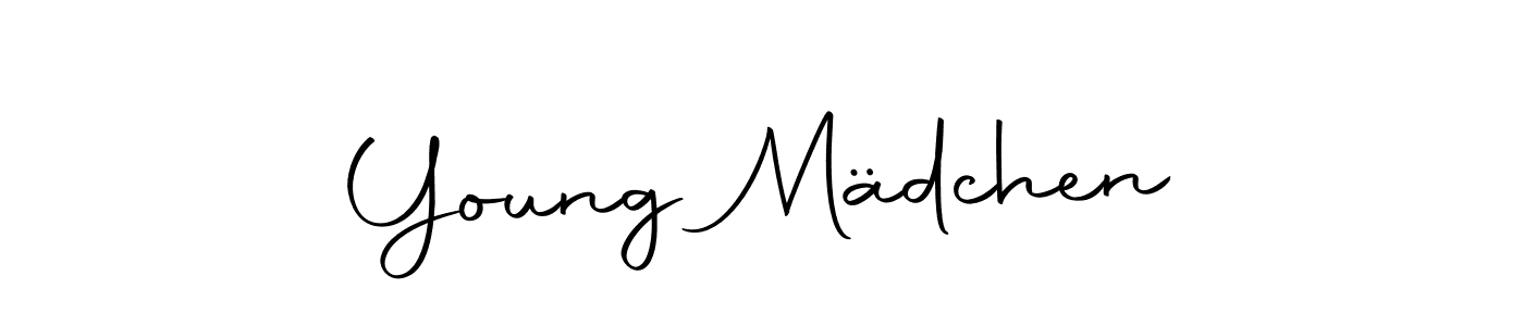 How to make Young Mädchen name signature. Use Autography-DOLnW style for creating short signs online. This is the latest handwritten sign. Young Mädchen signature style 10 images and pictures png