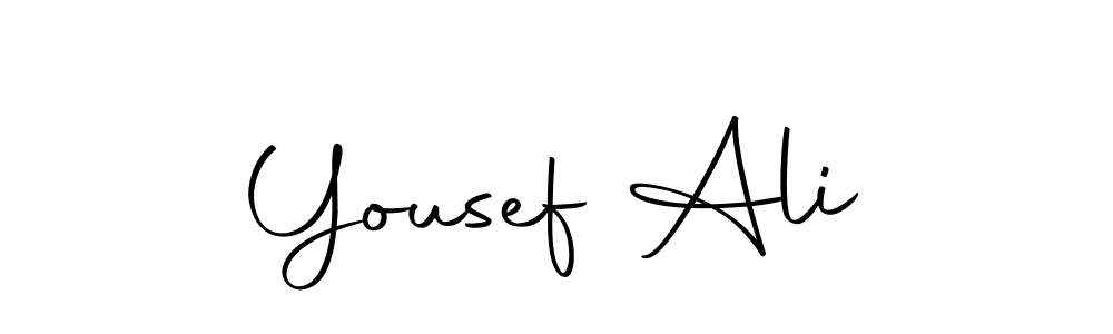 How to make Yousef Ali name signature. Use Autography-DOLnW style for creating short signs online. This is the latest handwritten sign. Yousef Ali signature style 10 images and pictures png