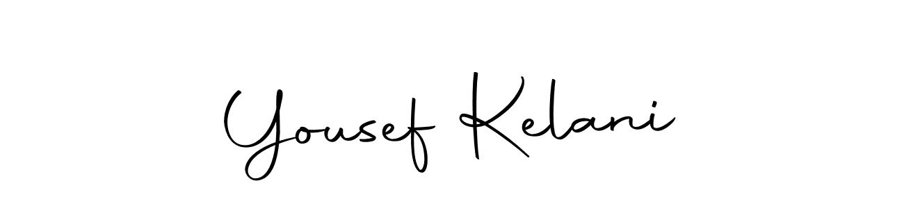 How to make Yousef Kelani name signature. Use Autography-DOLnW style for creating short signs online. This is the latest handwritten sign. Yousef Kelani signature style 10 images and pictures png