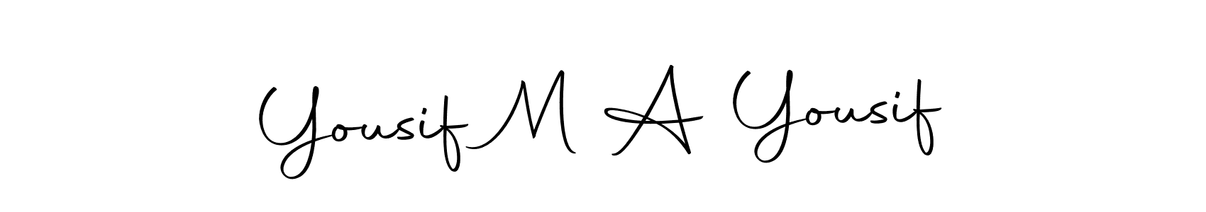 Design your own signature with our free online signature maker. With this signature software, you can create a handwritten (Autography-DOLnW) signature for name Yousif M A Yousif. Yousif M A Yousif signature style 10 images and pictures png