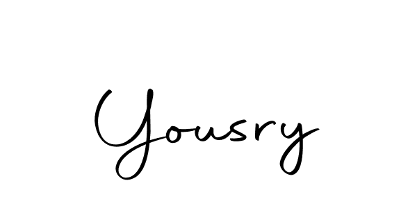 Create a beautiful signature design for name Yousry. With this signature (Autography-DOLnW) fonts, you can make a handwritten signature for free. Yousry signature style 10 images and pictures png