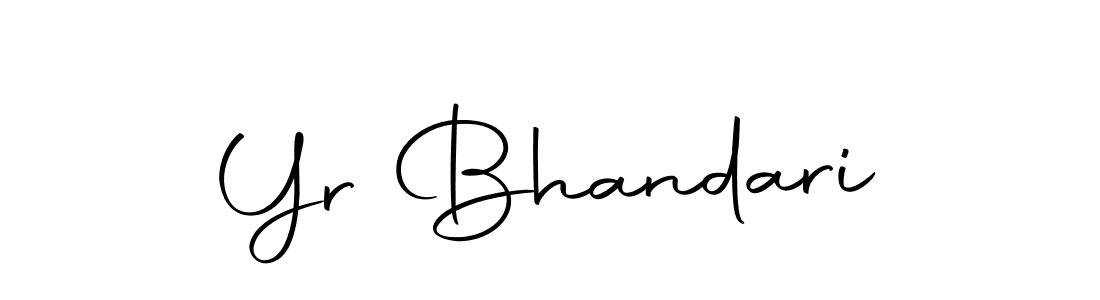 Create a beautiful signature design for name Yr Bhandari. With this signature (Autography-DOLnW) fonts, you can make a handwritten signature for free. Yr Bhandari signature style 10 images and pictures png