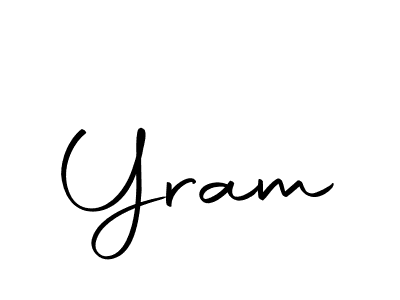 Use a signature maker to create a handwritten signature online. With this signature software, you can design (Autography-DOLnW) your own signature for name Yram. Yram signature style 10 images and pictures png